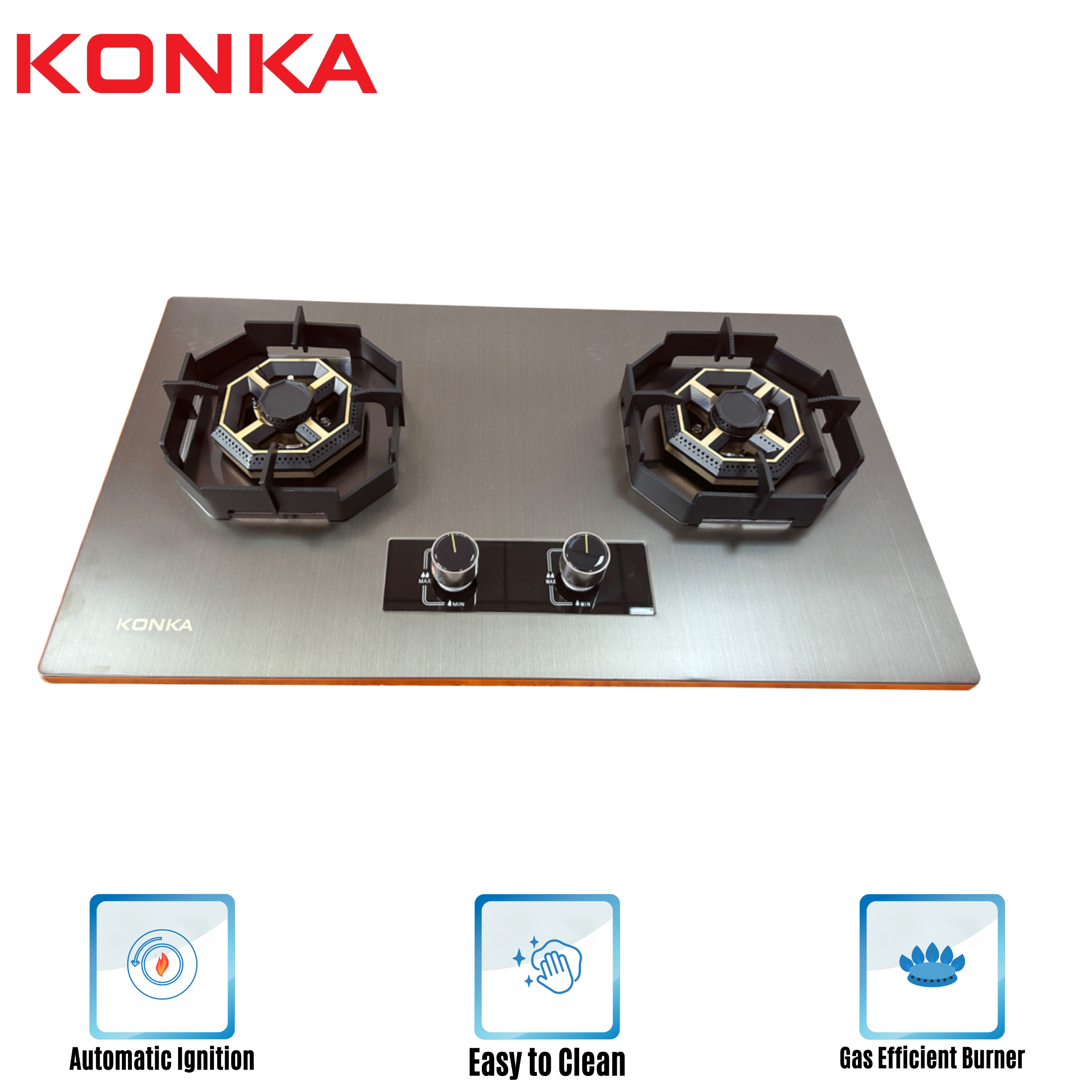 GAKGS18- KONKA Kitchen Hob Marble Covered Colored Stainless steel Top Panel GAKGS18- KONKA Kitchen Hob Marble Covered Colored Stainless steel Top Panel