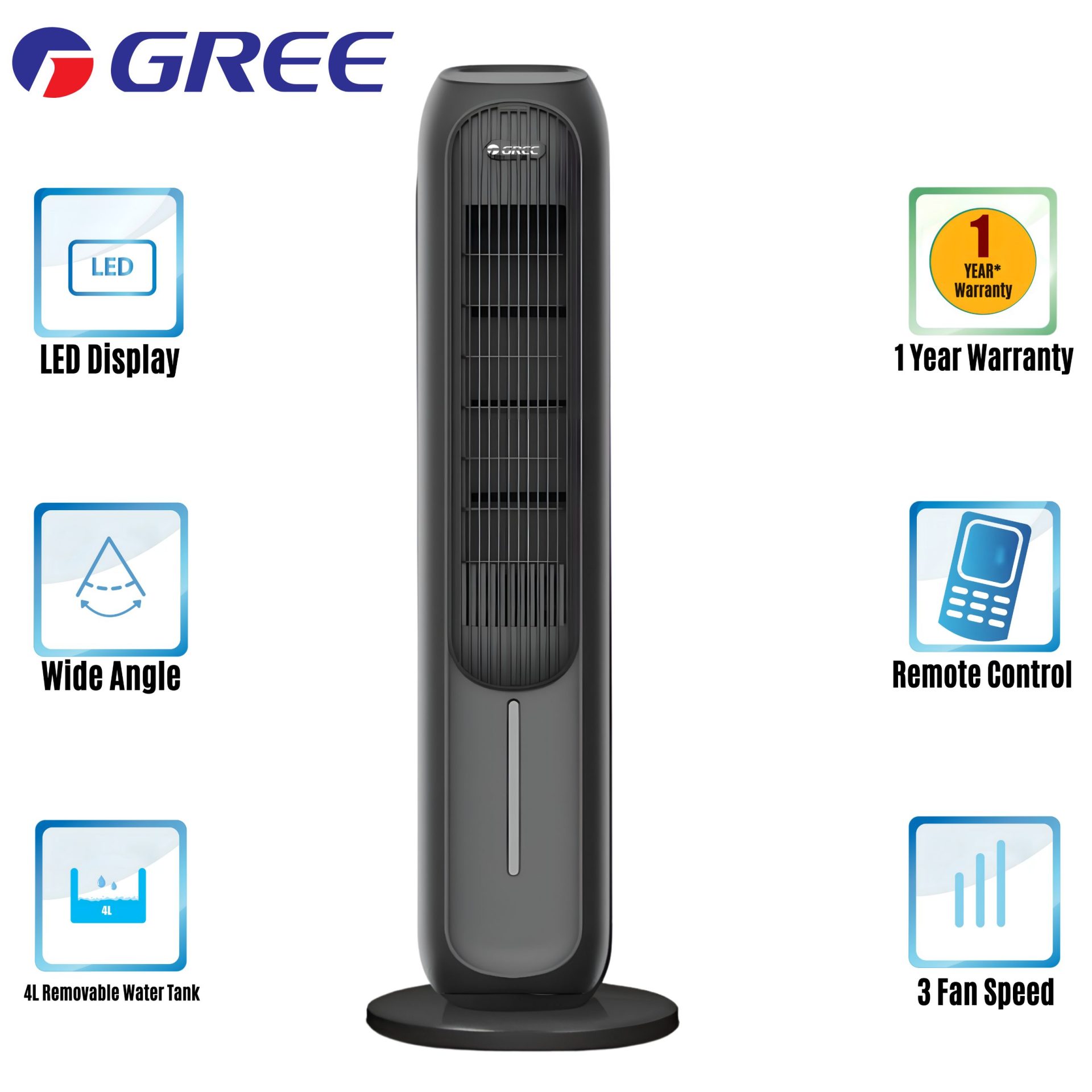 GREE Portable Air Cooler Hot & Cool (KSWK-04S66RDG) GREE Portable Air Cooler Hot & Cool (KSWK-04S66RDG)