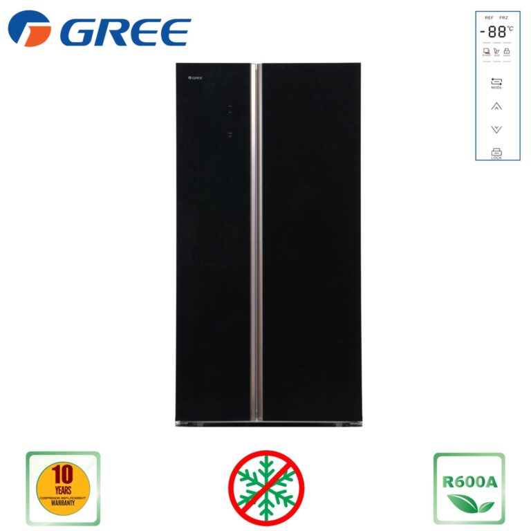 GREE SIDE BY SIDE REFRIGERATOR NON FROST BDRF-BDRF-616WPG (INVERTER-616 LTR)