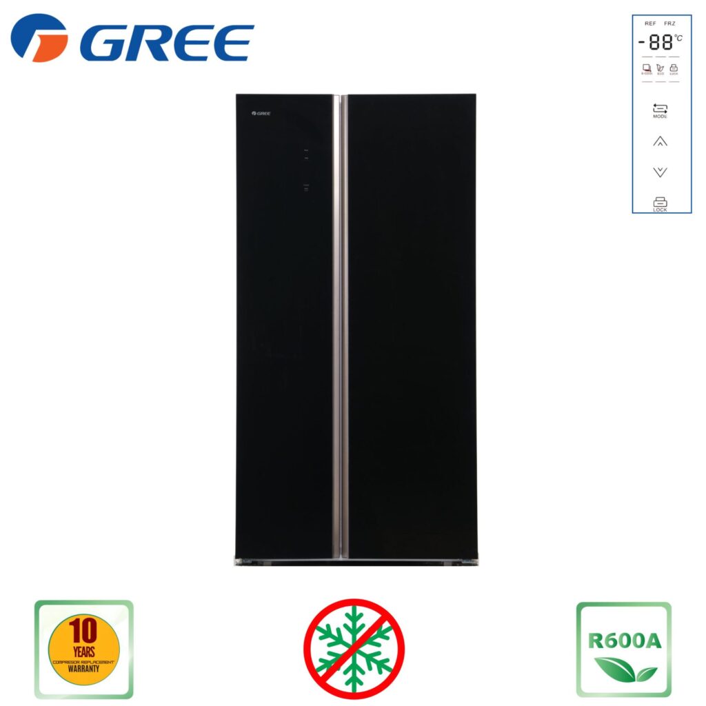GREE SIDE BY SIDE REFRIGERATOR NON FROST BDRF-BDRF-BDRF-570WEG(INVERTER-570 LTR)