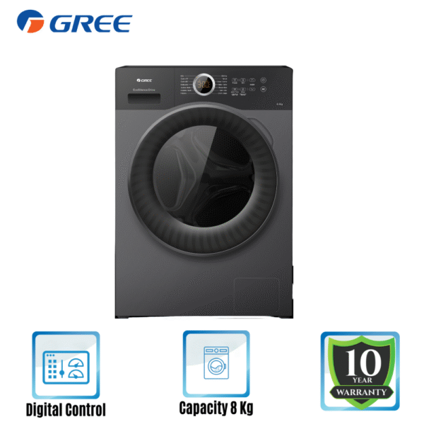 GREE Washing Machine XWKQG 80-B1201Bf1 (8.0 KG) Front Loading