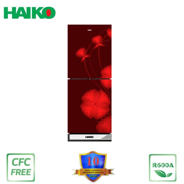 HAIKO HRT-220GB(2-Door, Upper Freezer, Glass Door)