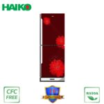 HAIKO Refrigerator HRT-350GB-Red(2Door, Upper Freezer, Glass Door)