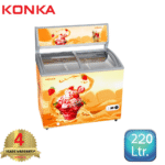 KIF220CB-Orange Cool KONKA Display Freezer/Ice Cream Freezer with Digital Temperature Control (220 LTR)