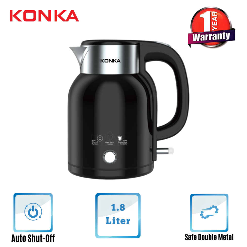 KONKA ELECTRIC KETTLE-KEKLW-18J(1.8 LTR) BLACK