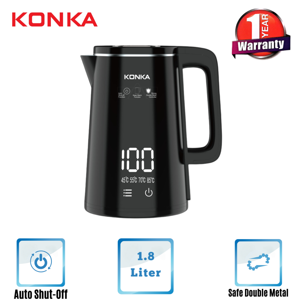 KONKA ELECTRIC KETTLE-KEKLW-18M (1.8 LTR) BLACK