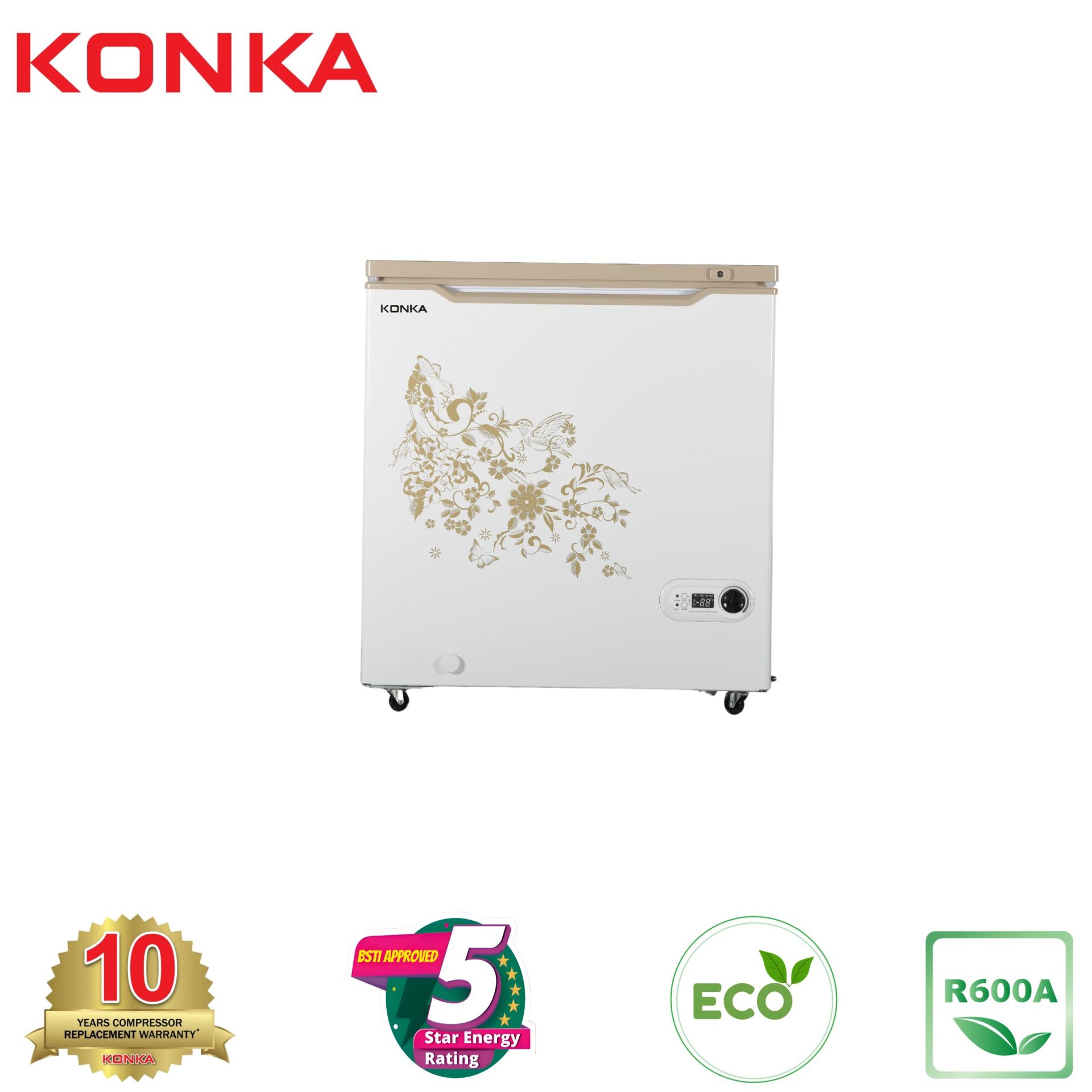 KONKA KDF 150 GB-GOLDEN Chest Freezer (150 LTR) KONKA KDF 150 GB-GOLDEN Chest Freezer (150 LTR)