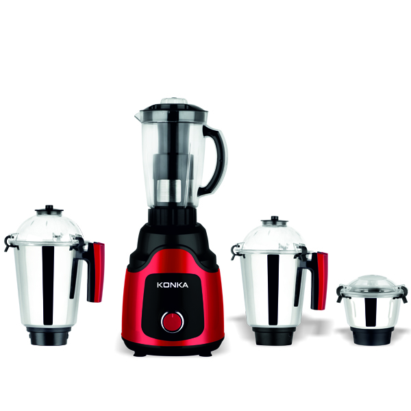 KONKA Master Chef Pro Mixer Grinder 4 Jar (1200 Watt)- Red