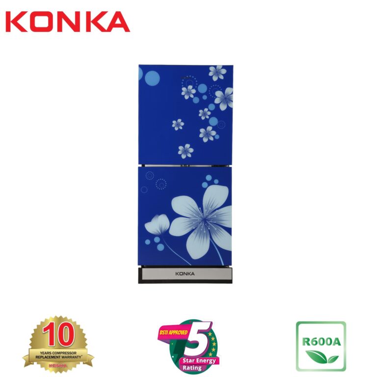 KONKA Refrigerator-KRB-190GB-Blue Delphinium-2-Door, Bottom Freezer (190 Ltr)