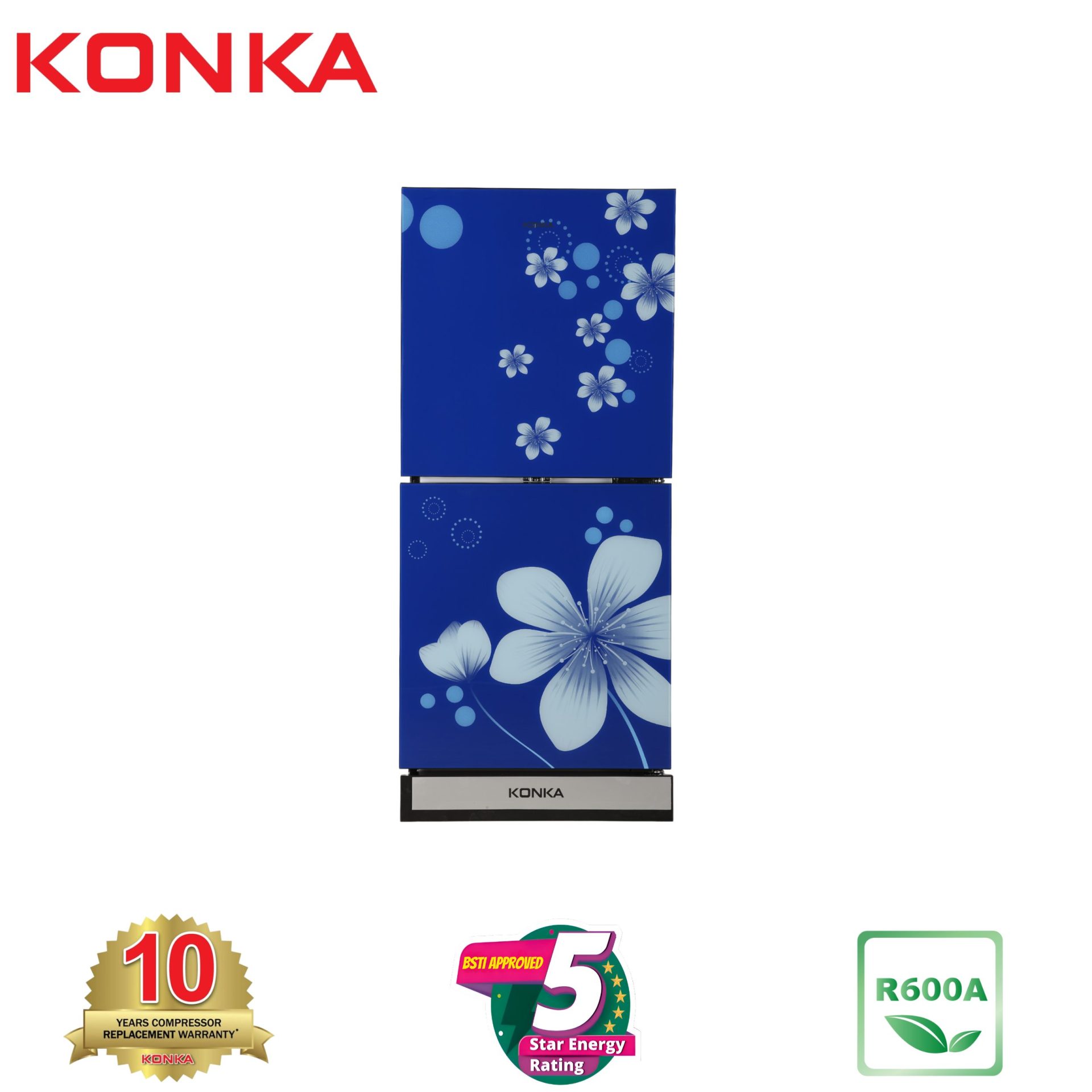 KONKA Refrigerator-KRB-190GB-Blue Delphinium-2-Door, Bottom Freezer (190 Ltr) KONKA Refrigerator-KRB-190GB-Blue Delphinium-2-Door, Bottom Freezer (190 Ltr)