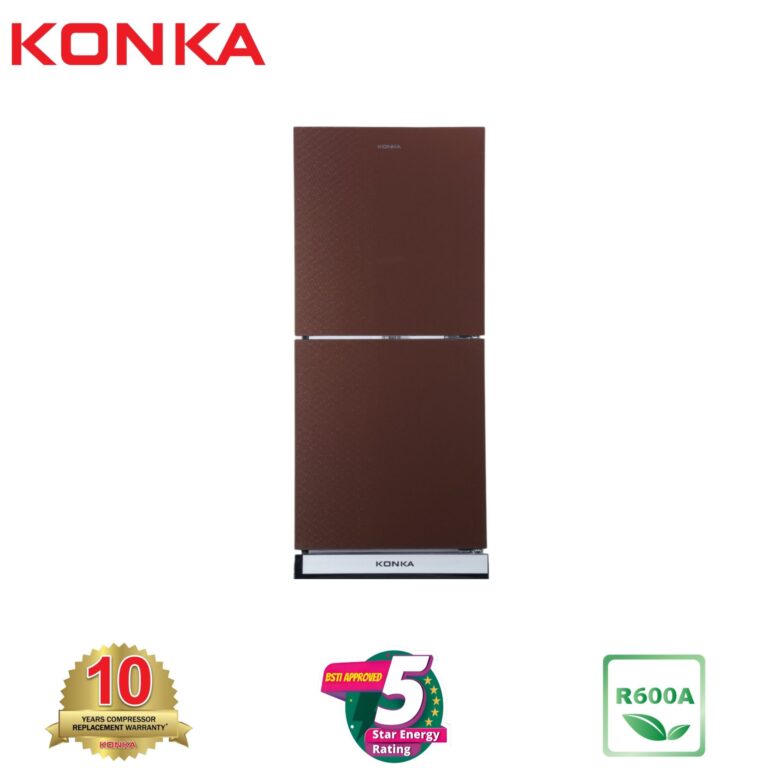 KONKA Refrigerator-KRB 190GB Coffee Texture-2-Door, Bottom Freezer (190 Ltr)
