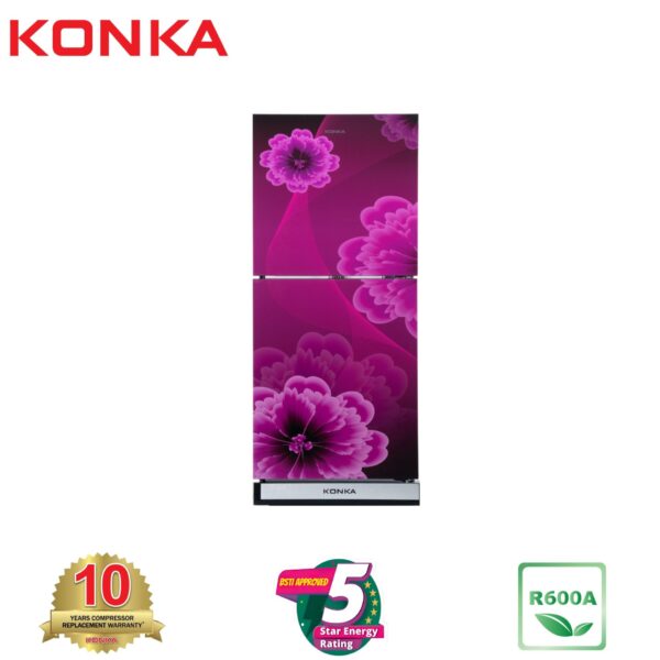 KONKA Refrigerator-KRB 190GB Purpel Peony-2-Door, Bottom Freezer (190 Ltr)