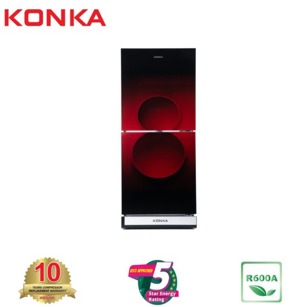 KONKA Refrigerator-KRB 190GB Red Circle-2-Door, Bottom Freezer (190 Ltr)