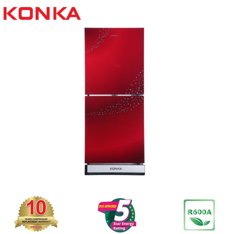 KONKA Refrigerator-KRB-190GB-Red Star-2-Door, Bottom Freezer (190 Ltr)