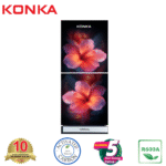 KONKA Refrigerator-KRB-200GB-2-Door, Bottom Freezer (200 Ltr) Light Dark with Red Flower