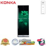 KONKA Refrigerator-KRB-307EVB-3D Green Lily, Bottom Freezer, with Digital Display (307 LTR)