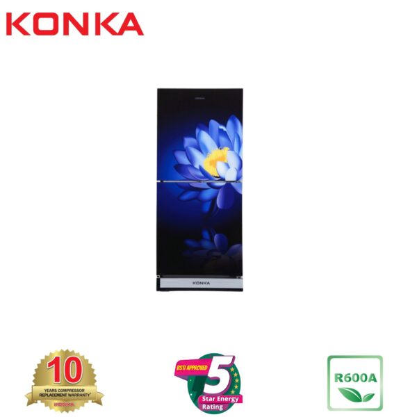 KONKA Refrigerator-KRT-165GB-Blue Water Lily-2-Door, Upper Freezer (165 Ltr)