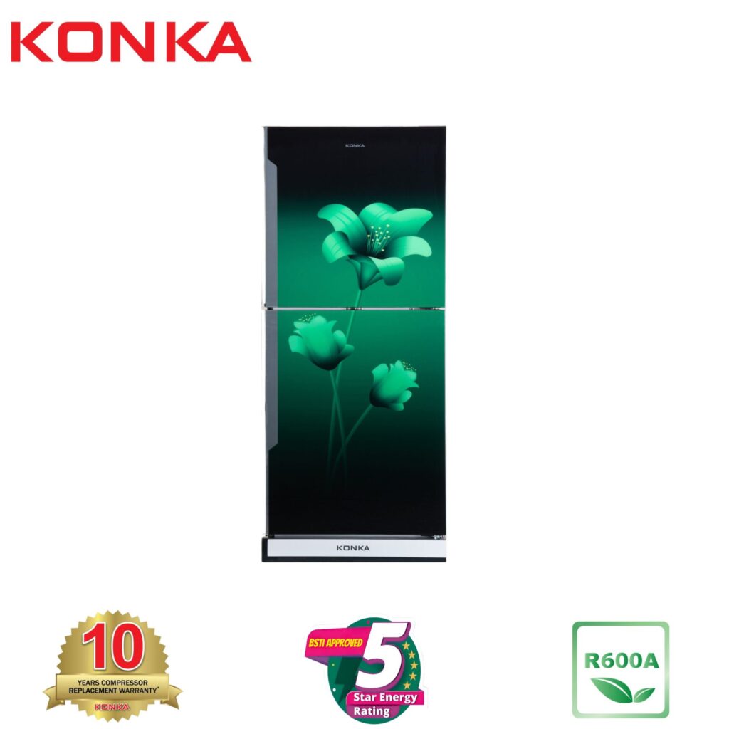 KONKA Refrigerator-KRT-165GB-Green Lily-2-Door, Upper Freezer (165 Ltr)
