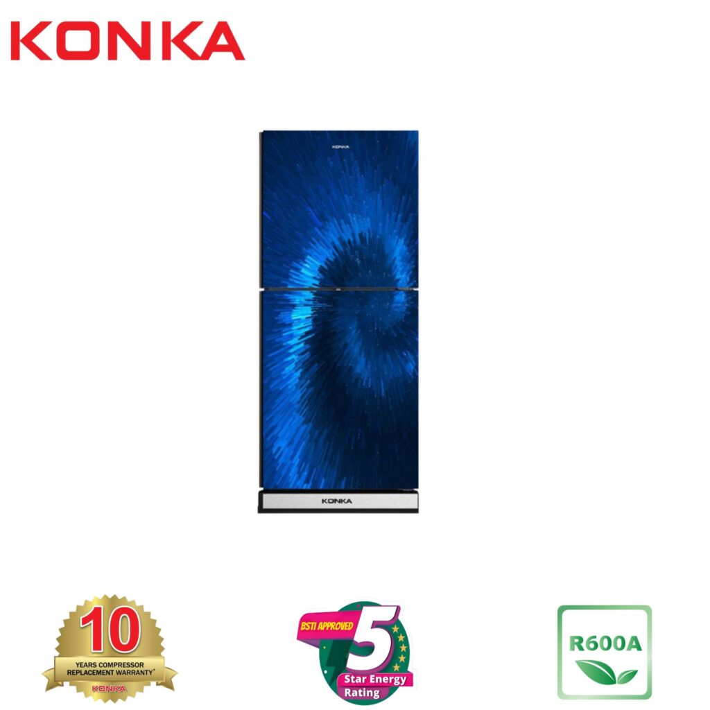 KONKA Refrigerator-KRT-180GB-Blue-2-Door, Upper Freezer (180 Ltr)