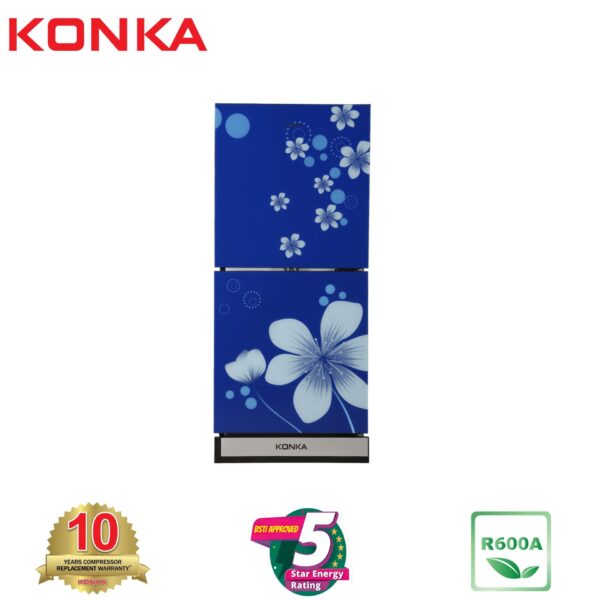 KONKA Refrigerator-KRT-180GB-Blue Delphinium-2-Door, Upper Freezer (180 Ltr)
