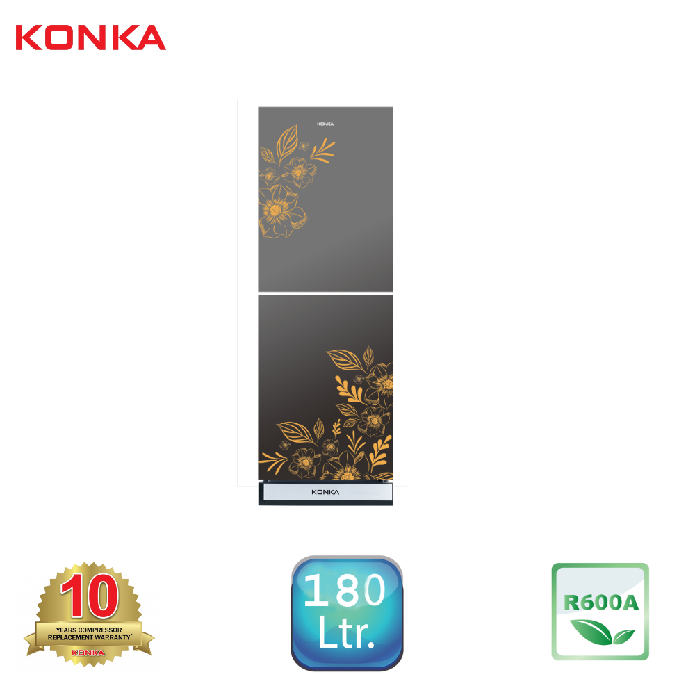 KONKA Refrigerator-KRT-180HGBMirror Golden Leaf (180 Ltr)