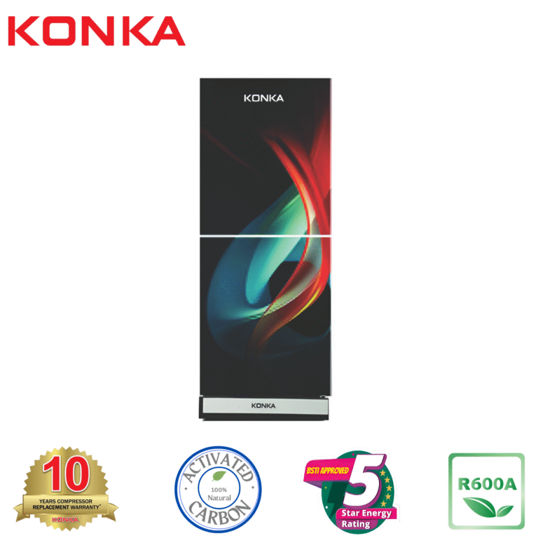 KONKA Refrigerator-KRT-240GB-2-Door, Upper Freezer (240 Ltr) Light Dark with Shade