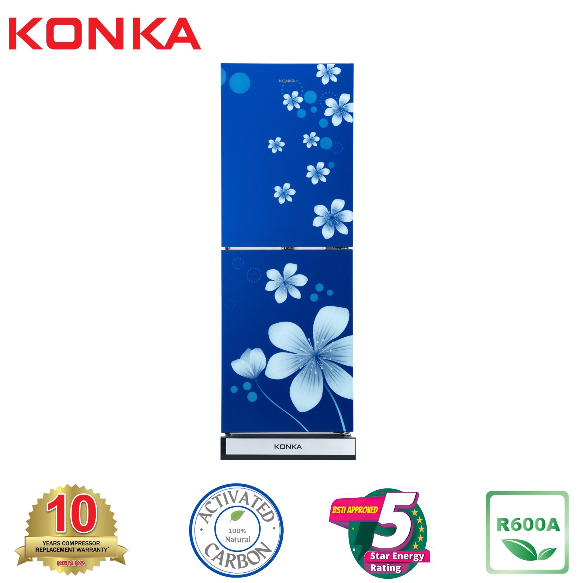 KONKA Refrigerator-KRT-240GB-Blue Delphinium-2-Door, Upper Freezer (240 Ltr) KONKA Refrigerator-KRT-240GB-Blue Delphinium-2-Door, Upper Freezer (240 Ltr)