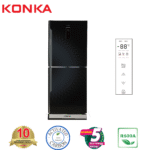 KONKA Refrigerator-KRT-282EGB-Black Diamond, Upper Freezer, Electronics Control with Digital Display (282 LTR)