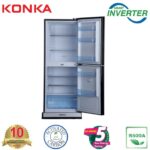 KONKA Refrigerator-KRT-282EIGB-Glass Mirror, Upper Freezer, Electronics Control, Digital Display with Inverter Technology (282 LTR)