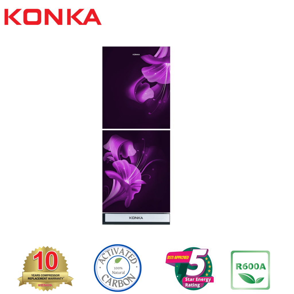 KONKA Refrigerator-KRT-282GB-Purple-Wishbone, Upper Freezer (282 LTR)