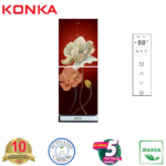 KONKA Refrigerator-KRT-315EGB-Red Magnolia Upper Freezer, Digital Display (315 LTR)