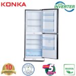 KONKA Refrigerator-KRT-315EIGB-Greenish Nelumbo, Upper Freezer, Digital Display with Inverter (315 LTR)