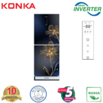 KONKA Refrigerator-KRT-315EIGB-Navy Nelumbo, Upper Freezer, Digital Display with Inverter (315 LTR)