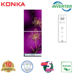 KONKA Refrigerator-KRT-315EIGB-Pink Nelumbo, Upper Freezer, Digital Display with Inverter (315 LTR)