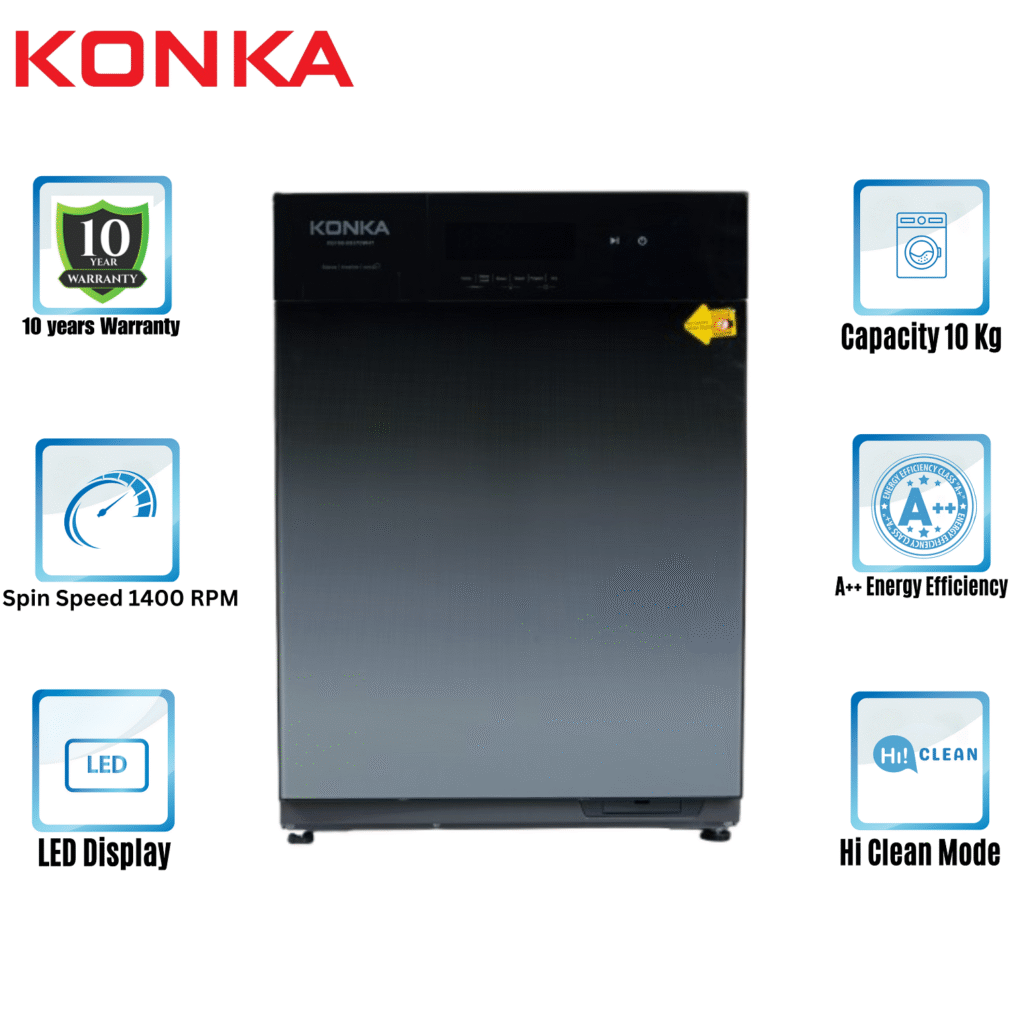 KONKA Washing Machine XG100-8537DW4T (10.0 KG) Front Loading Dry Inverter